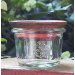 1 x 80ml Mini Tapered Jar with WOODEN LID