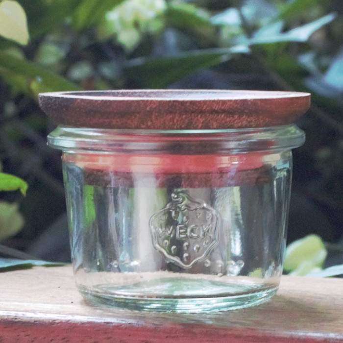 1 x 80ml Mini Tapered Jar with WOODEN LID