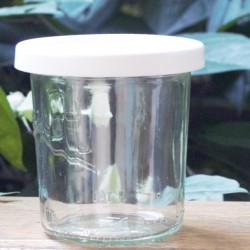 1 x 160ml Tapered Jar with WHITE STORAGE LID