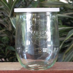 1 x 1 litre Tulip Jar with WHITE STORAGE LID