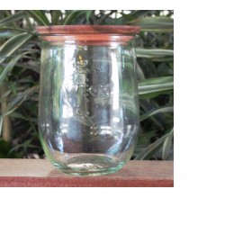 1 x 1 litre Tulip Jar with wooden lid