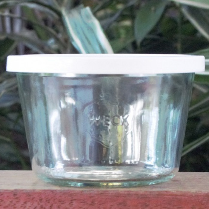 1 x 370ml Tapered Jar with WHITE STORAGE LID