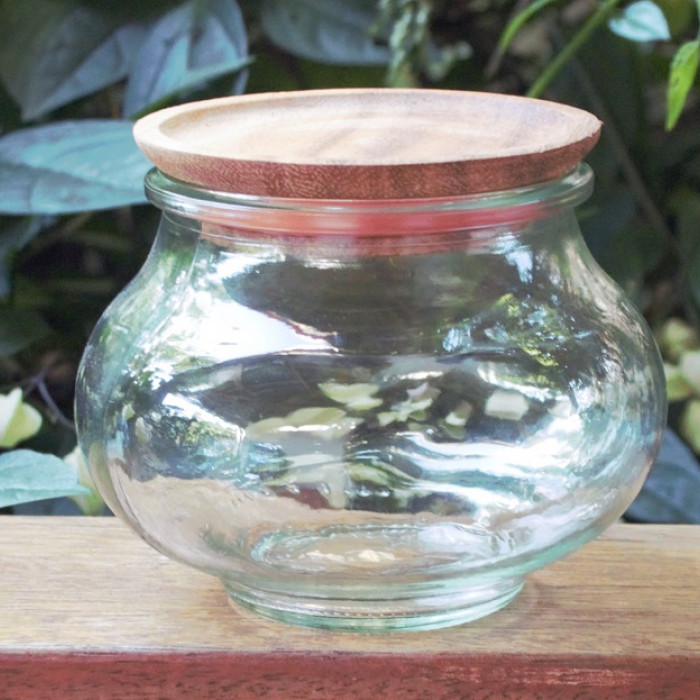 1 x 500ml Deco Jar with wood lid