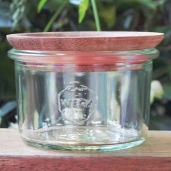 1 x  200ml Tapered Jar with wooden lid