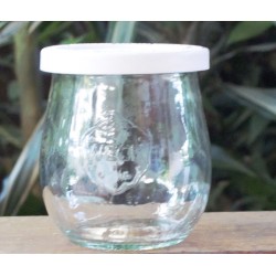 1 x 220ml Mini Tulip Jar  with WHITE STORAGE LID