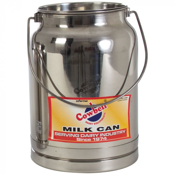 10 litre Milk Billy Can with push on lid
