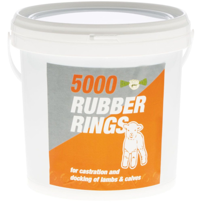 Castration Rings For Lambs, Kids And Calves Bucket of 5,000