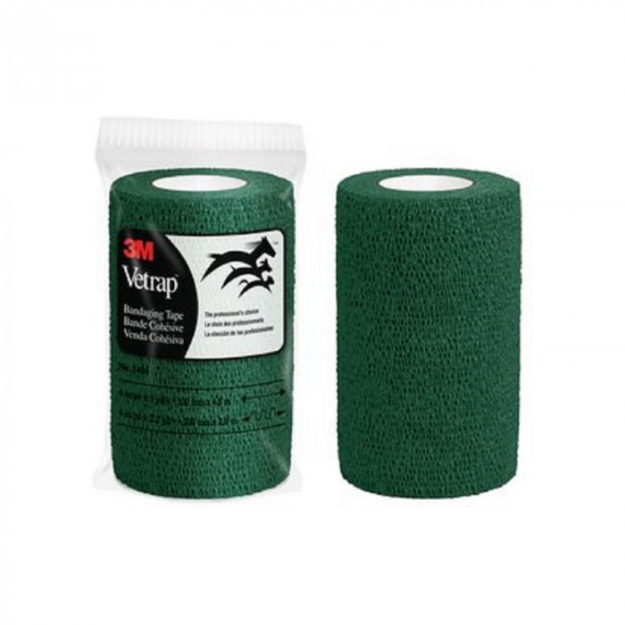 Vetrap Superior Cohesive Elastic Bandage 10cm wide 3M USA Made GREEN