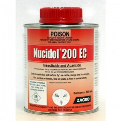 Nucidol 200 EC Insecticide and Acaricide 500-mL (Diazinon) Cattle Goats Pigs Sheep