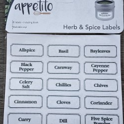 45 x Herb and Spice Labels Self Adhesive Vinyl Washable