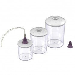 Magic Vac Italian Made Family Vacuum Round Canister Set - 0.75L, 1.5L and 3.0L