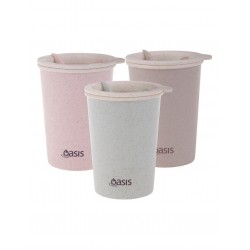Oasis Double Wall Reusable Coffee Eco Cup 400ml PINK