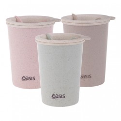 Oasis Double Wall Reusable Coffee Eco Cup 400ml PINK