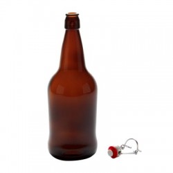 Quart /32oz/ 950ml EZ Amber Flip Top Grolsch Style Beer Fermenting Bottle 