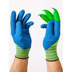 Honey Badger Digging Gloves Latex Unisex Blue Medium 8