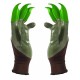 Honey Badger Digging Gloves Green Nitrile 8 Claws on Both Hands