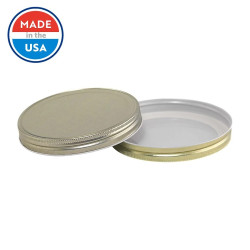 110mm SCREW TOP CT Tin Lid with Food Safe Lining One Piece GOLD