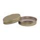 48mm SCREW TOP  CT Tin Lid with Food Safe Lining One Piece GOLD