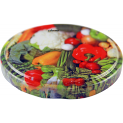 70mm TWIST TOP Lids with Vegetable Pattern High Heat EACH