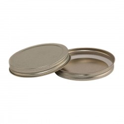 89mm SCREW TOP  CT Tin Lid with Food Safe Lining One Piece GOLD
