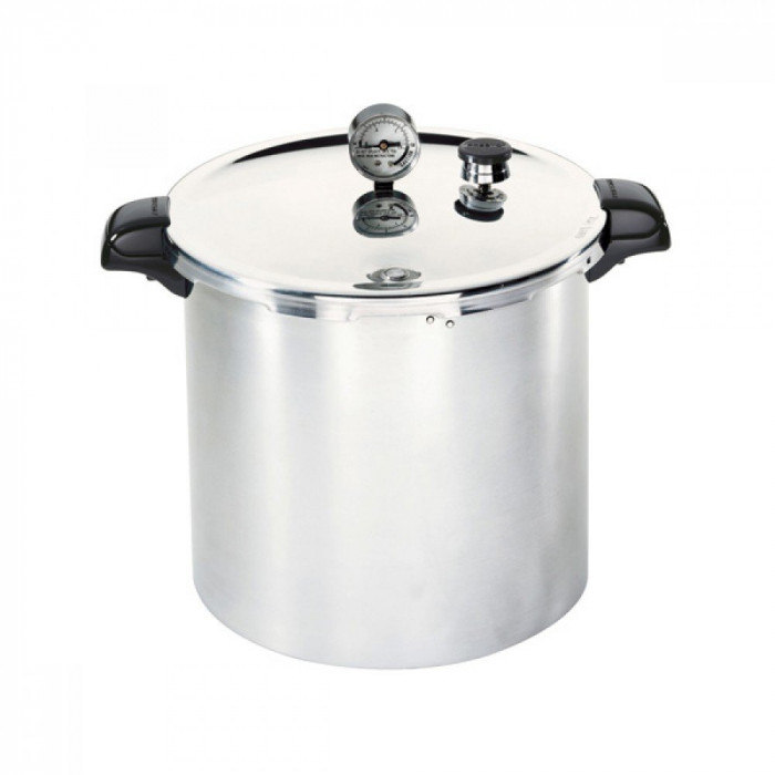 Presto NEW! 2022 Model 23 Quart / 21 Litre Pressure Canner WITH Stainless Steel Base and includes Bonus 3 Piece Regulator.