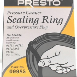 Presto Pressure Canner sealing rubber gasket and overpressure plug