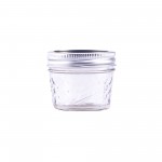 1 x 4oz Quilted Jam Jar and Lid Ball Mason SINGLE 