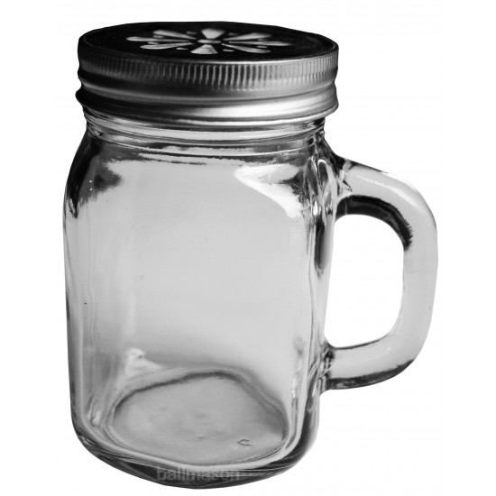 1 x Handle Jar 12oz / Beer / Moonshine Glass Drinking Jar 