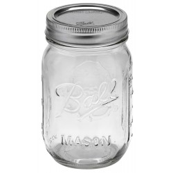 1 x Pint REGULAR Mouth Jar and Lid Ball Mason Single 