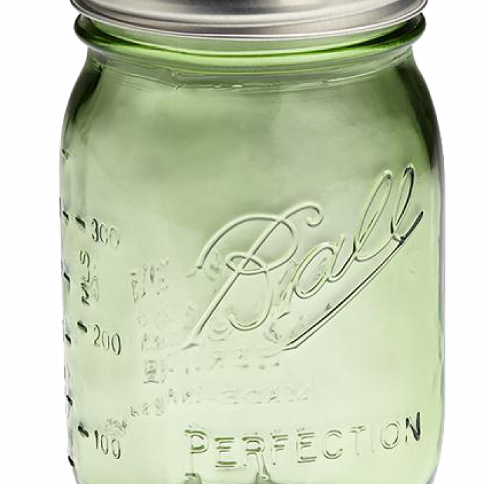 1 x US Pint 473ml Ball Mason Heritage Collection Green Jar - Single