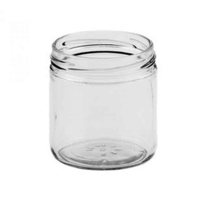 12 x 230ml round jar with straight sides and Lids Included
