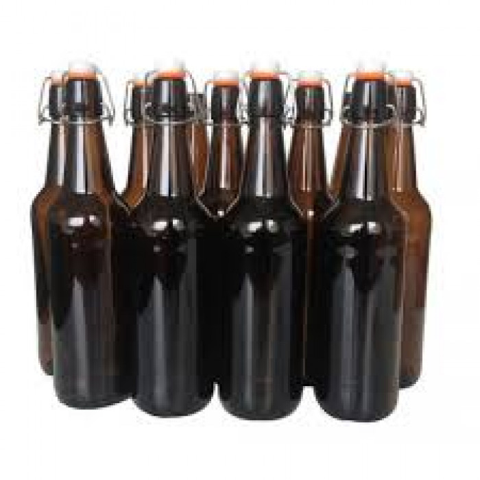 12 x 750ml Mangrove Jack Amber Flip Top Grolsch Style Beer Fermenting Bottle