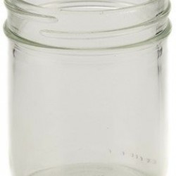 12 x Bell 8oz Half Pint Straight Sided Jars with BLACK Lid Non Pop /non High Heat