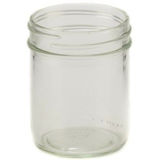 12 x Bell 8oz Half Pint Straight Sided Jars with Flat Silver Lid Non Pop /non High Heat