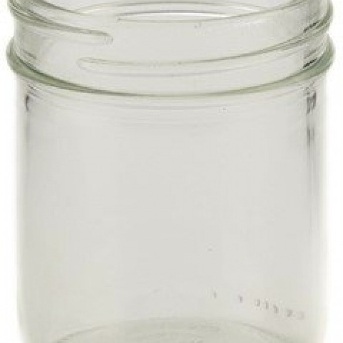 24 x Bell 8oz Half Pint Straight Sided Jars with Flat Silver Lid Non Pop /non High Heat (2 cases)