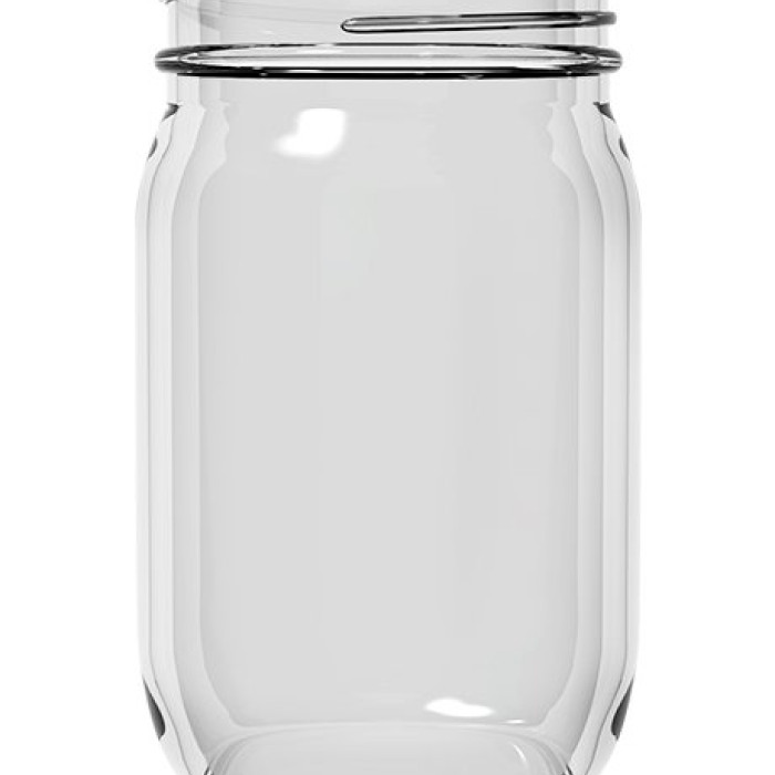 12 x Bell Pint 16oz Economy Smooth Regular Mouth Jars - Lids Not Included