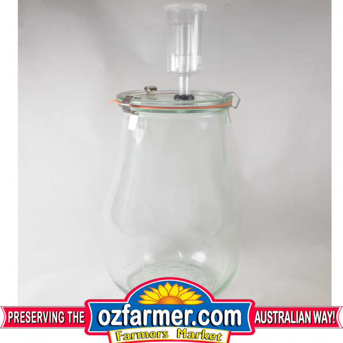 2.5 Litre Tulip Fermenting Jar With Fermenting Lid Weck 
