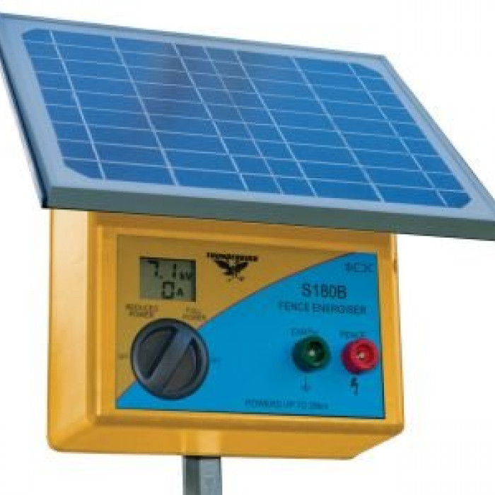 20km Solar Electric Fence Energiser with Battery Internal Batteries Fitted