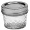 4 x 4oz Quilted Jam Jars and Lids Ball Mason