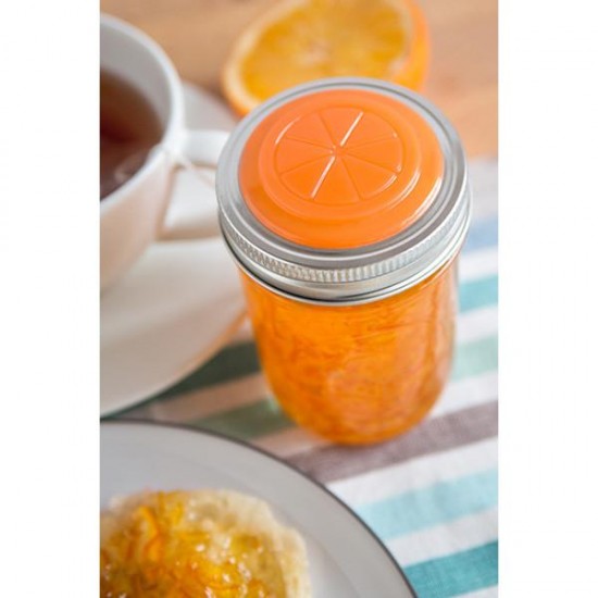 4 x Orange Fruits Lids Regular Mouth Jam Marmalade