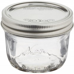 6 x Kerr Half Pint Wide Mouth Jar and Lid