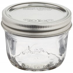 6 x Kerr Half Pint Wide Mouth Jar and Lid