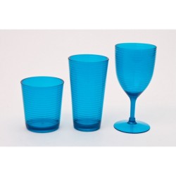 Acrylic Wine Glasses Blue or Green
