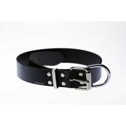 Black Leather Collar for Calf Dog 75cm