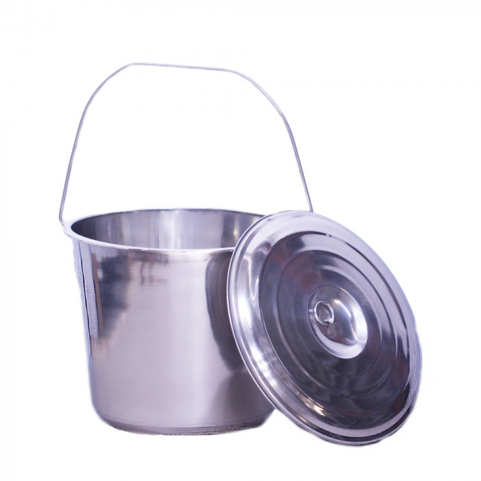 High Quality Milk Bucket 202 Grade Stainless with Lid 17 litre
