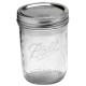 12 x Pint WIDE Mouth Jars and Lids BPA Free Lids Ball Mason 