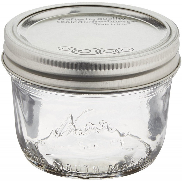 12 x Half Pint Wide Mouth Jars and Lids Kerr