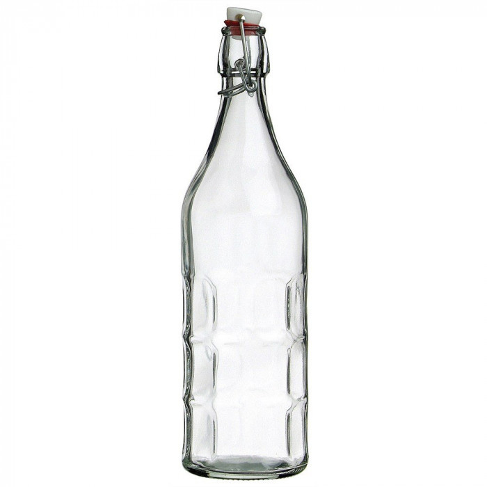  Bormioli Rocco 1 Litre Glass Swing Top bottle Water Kombucha