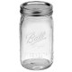 1 x Quart WIDE Mouth Glass Jar and BPA Free Lid Ball Mason - SINGLE 